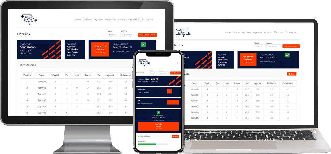 Magic League's top-rated sports league management software