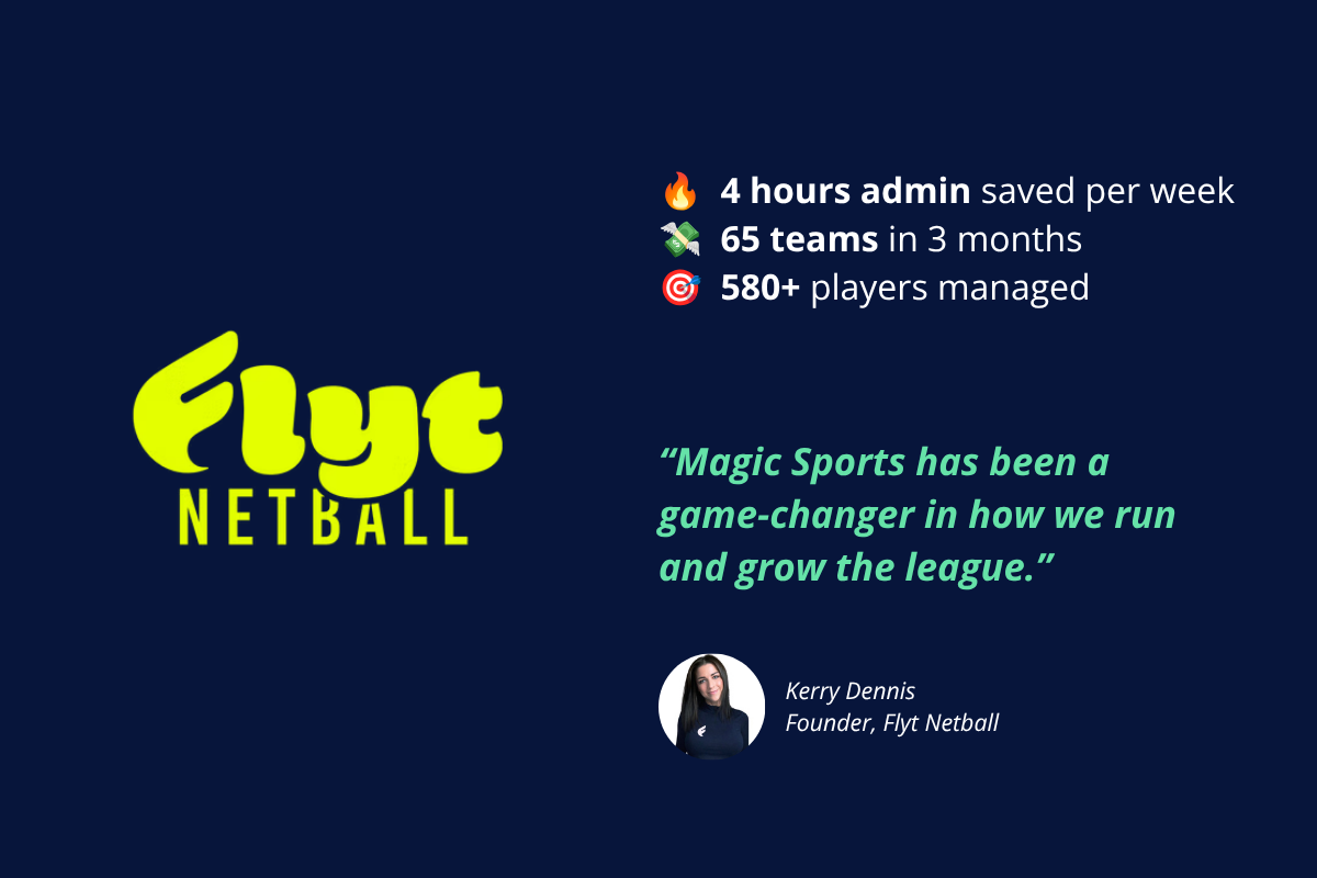 Flyt Netball Case Study online registration process